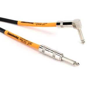 Bundled Item: Pro Co EGL-3 Excellines Straight to Right Angle Patch Cable - 3 foot