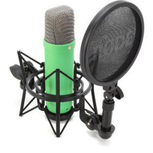 Bundled Item: Rode NT1 Signature Series Condenser Microphone with SM6 Shockmount and Pop Filter - Green