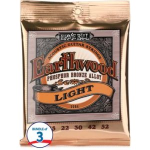 Ernie Ball Earthwood Phosphor Bronze Acoustic Guitar Strings