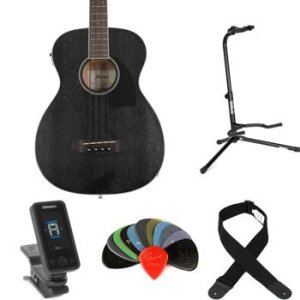 Basso Acustico Ibanez PCBE14MH-WK - 4 Corde, Elettroacustico, Finitura Nero Invecchiato - Foto 13