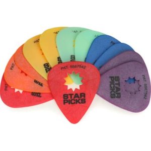 Bundled Item: Cleartone Everly Star Picks Rock Star Mix - Assorted Gauges/Colors, 12-pack