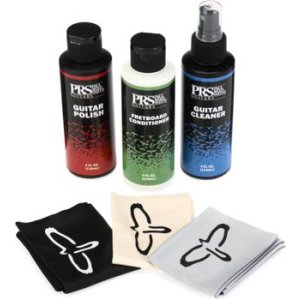 Bundled Item: PRS Guitar Care Bundle - Includes Guitar Cleaner, Guitar Polish, Fingerboard Conditioner & 3 Microfiber Polishing Cloths
