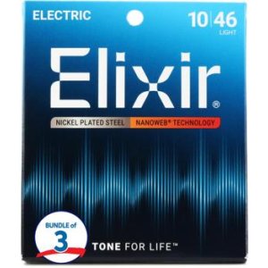 Elixir Strings 12052 Nanoweb Electric Guitar Strings - .010-.046