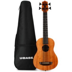 Bundled Item: Kala U-Bass Nomad Acoustic-Electric Bass Guitar - Natural Satin