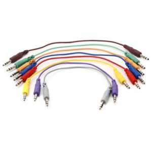 Bundled Item: Hosa CSS-830 1/4-inch TRS Male to 1/4-inch TRS Male Patch Cable 8-pack - 1 foot (Various Colors)