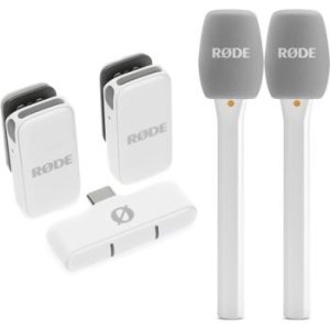 Rode Wireless Micro Microphone Kit - USB-C, White | Sweetwater