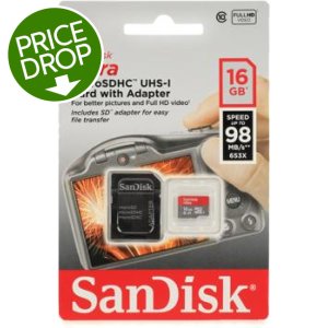 SanDisk Ultra microSDHC Card 16GB, Class 10, UHS-I Sweetwater