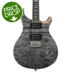 ギター PRS SE Custom24 Quilt Gray Black PRS SE Custom 24 Quilted Carved Top With Ebony Fingerboard