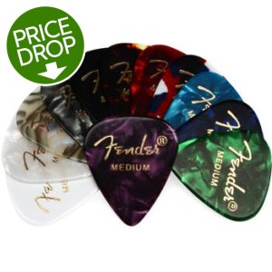 Product Image - Fender 351 Shape Classic Celluloid Picks Medley - Medium, Assorted Colors 12-pack