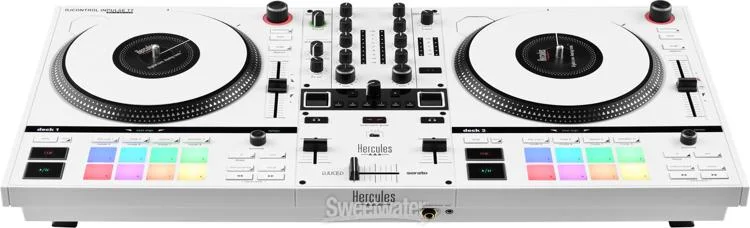 Hercules DJ DJControl Inpulse T7 2-deck Motorized DJ Controller - Limited-edition White