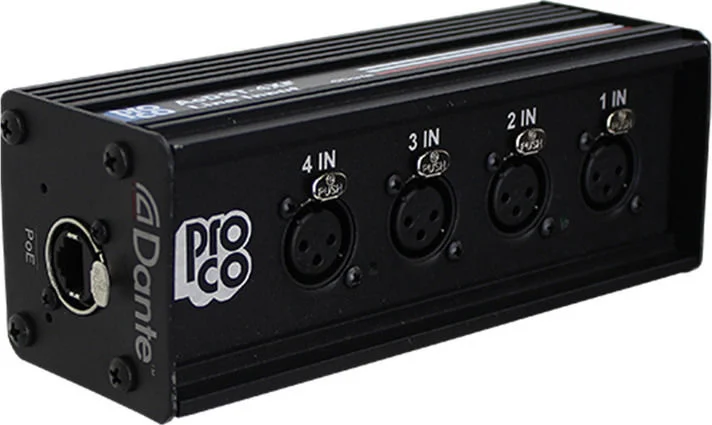 Pro Co AODST-4XF 4-channel Dante Drop Box