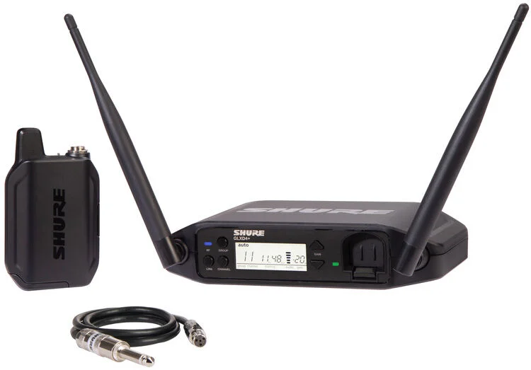 Shure GLXD14+ Digital Wireless Bodypack System with WA302 Guitar Cable