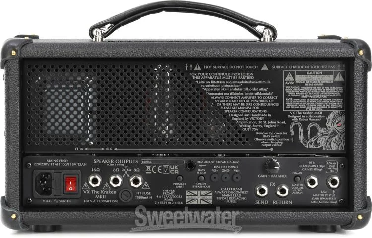 Victory Amplification VX The Kraken MkII 50-watt Tube Amplifier Head - Blackout, Sweetwater Exclusive