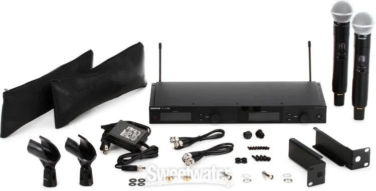 Shure SLXD24D/SM58 Digital Wireless Dual Handheld Microphone System - G58 Band