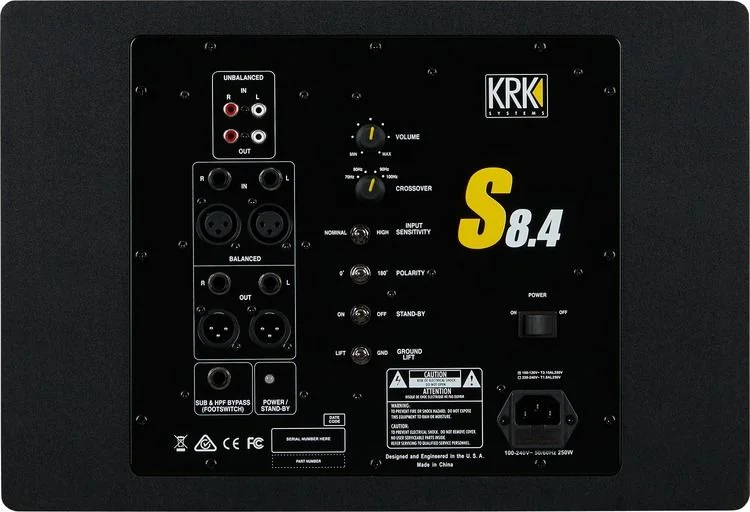 KRK S8.4 8 inch Powered Studio Subwoofer