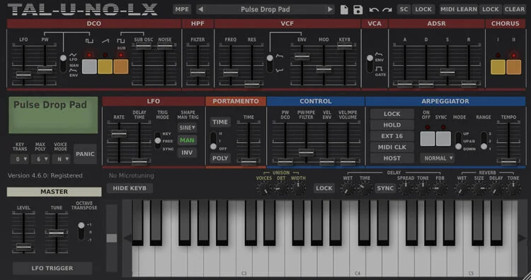 TAL Software TAL-U-No-LX Virtual Synthesizer