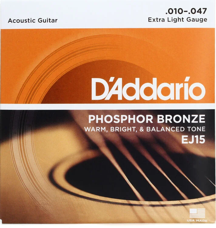 D'Addario EJ15 Phosphor Bronze Acoustic Guitar Strings