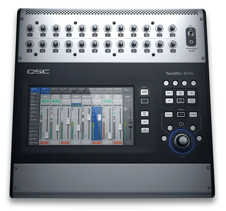 QSC TouchMix-30 Pro Digital Mixer top view