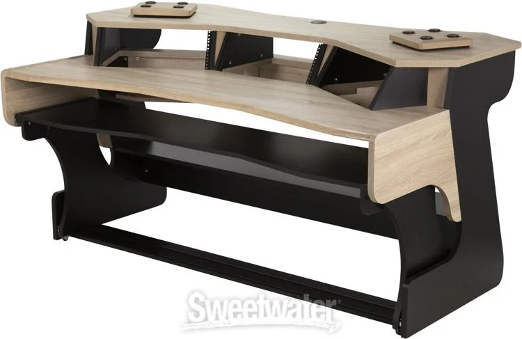 Zaor Miza X2 Flex Studio Desk - Black Oak