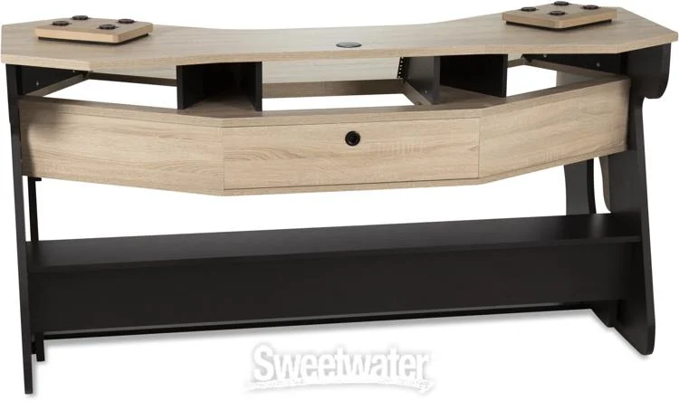 Zaor Miza X2 Flex Studio Desk - Black Oak