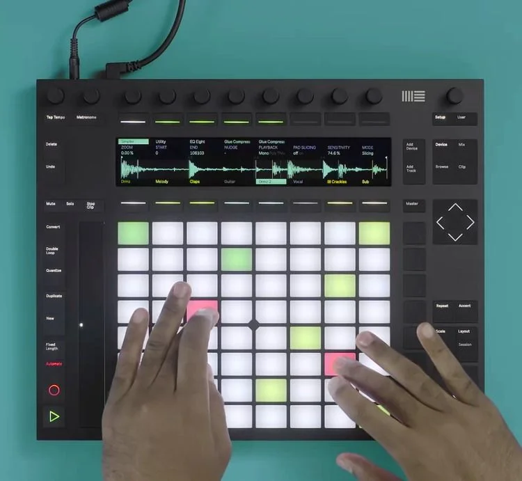 Ableton Push 2 controller with sample and slice