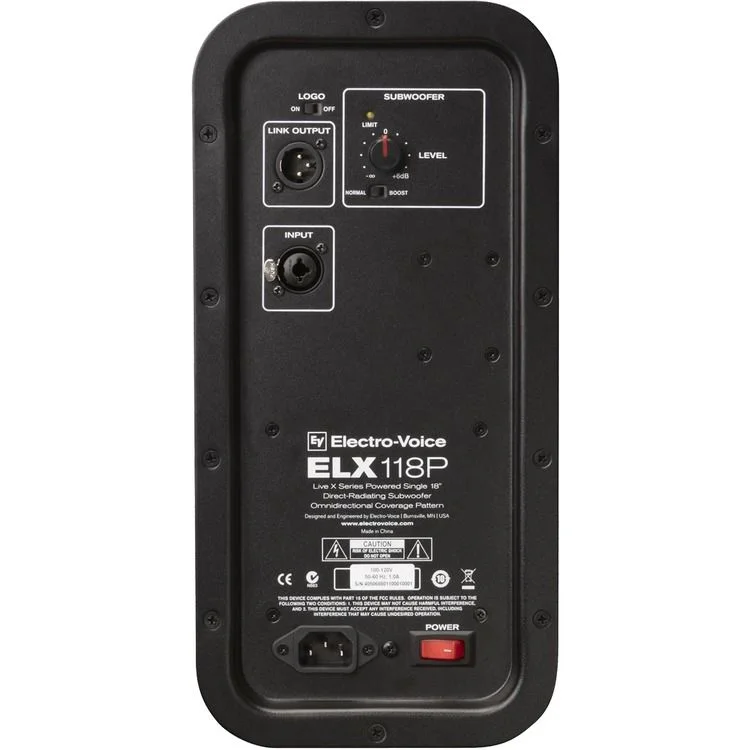Electro-Voice ELX118P Powered Subwoofer controller