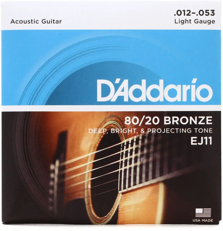 D'Addario EJ11 Bronze Acoustic Guitar Strings