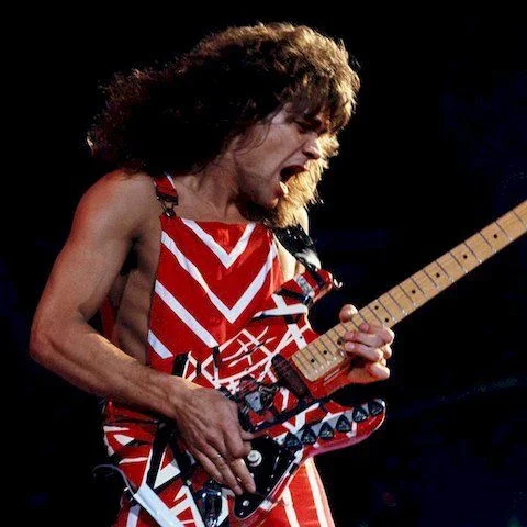 EVH Striped Series Frankenstein Relic - Red/Black/White