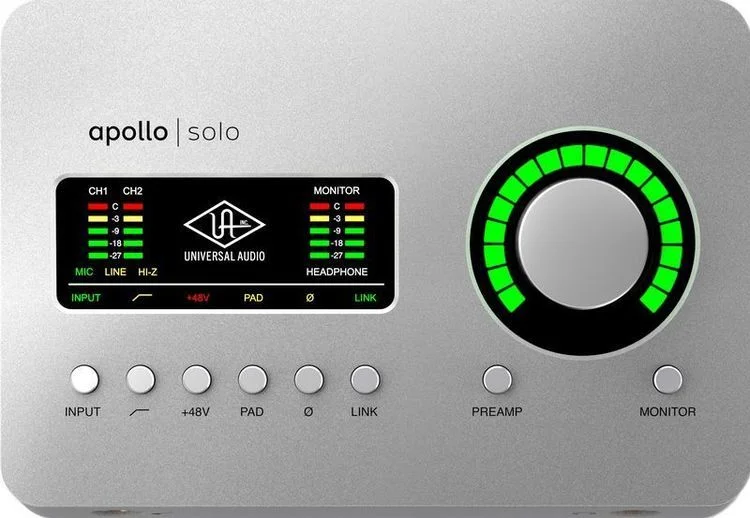 Universal Audio Apollo Solo Thunderbolt top view