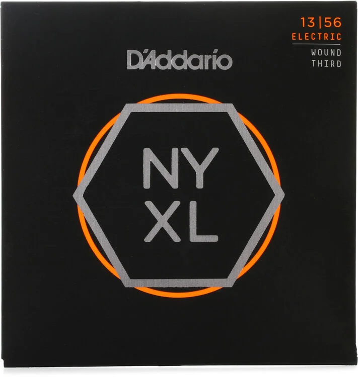 D'Addario NYXL1356W NYXL Nickel Wound Electric Guitar Strings - .013-.056 Medium Wound 3rd