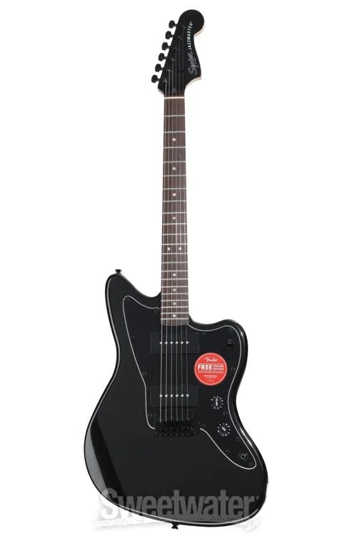 Squier Affinity Series Jazzmaster Electric Guitar - Metallic Black, Sweetwater Exclusive