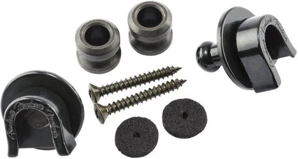 Fender Strap Locks and Buttons Set - Black