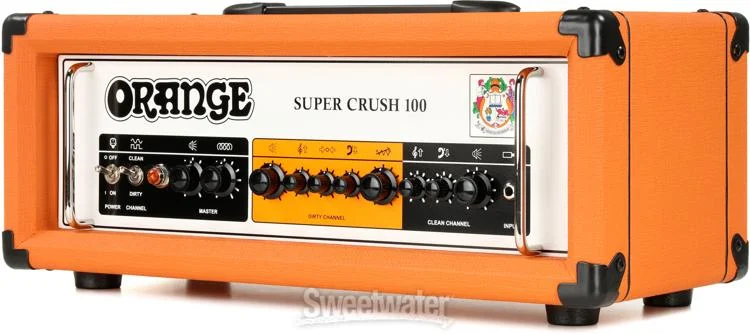 Orange Super Crush 100 100-watt Solid-state Head - Orange