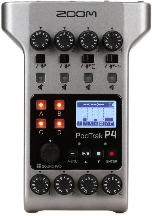 Zoom PodTrak P4 Podcasting Mixer