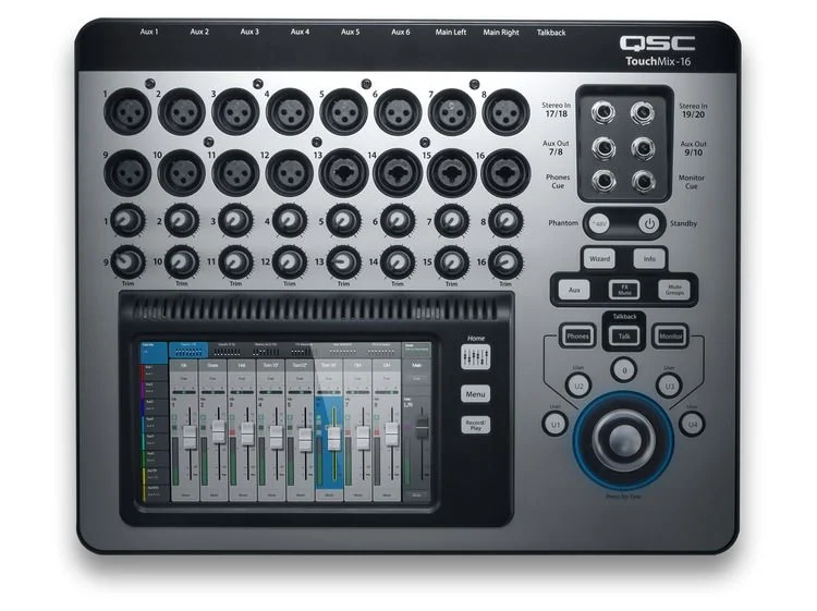 QSC TouchMix-16 Touchscreen Digital Mixer top view