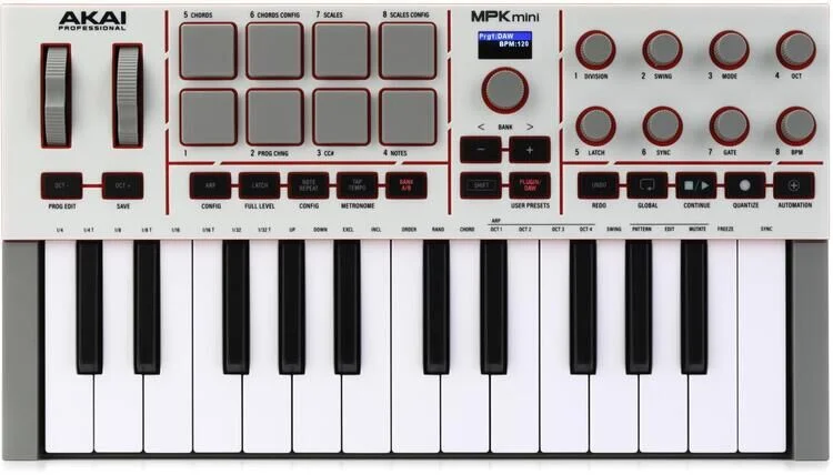 Akai Professional MPK Mini IV MIDI Keyboard Controller - Gray