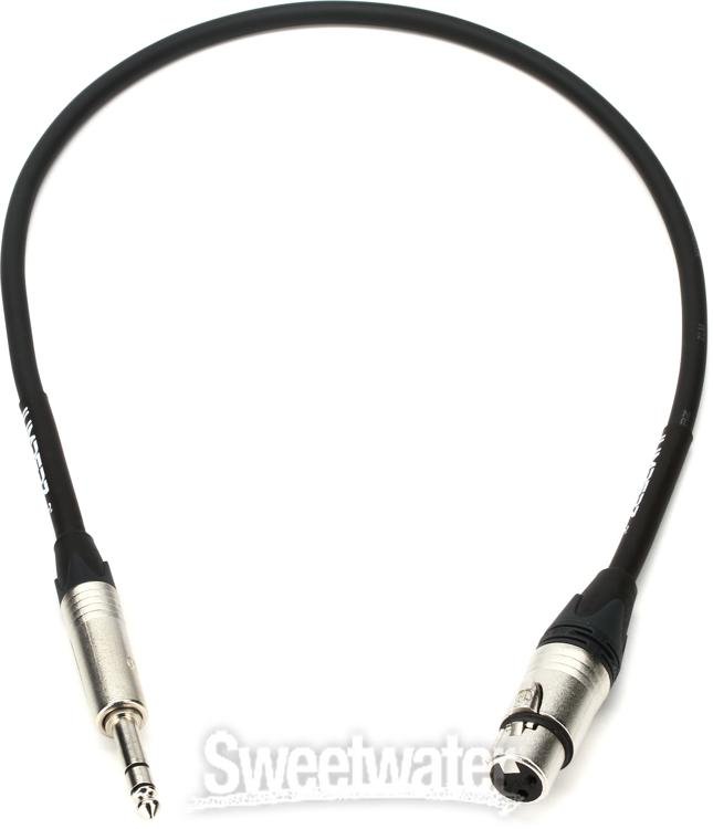 JUMPERZ JZTRSXF2 XLR Female to 1/4inch TRS Male Studio Patch Cable