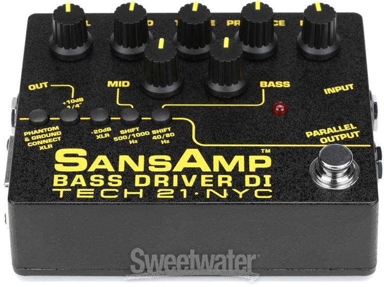 Tech 21 SansAmp Bass Driver DI V2 Pedal | Sweetwater