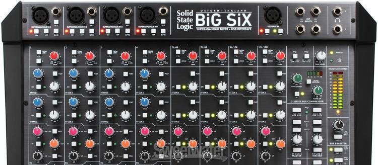 Solid State Logic BiG SiX 18-input Desktop Analog Mixer and