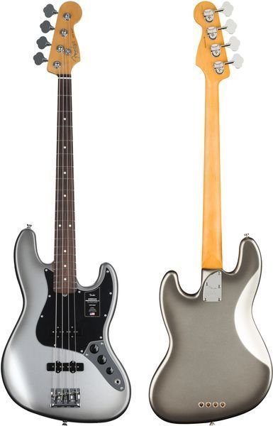 Fender American Professional II Jazz Bass - Mercury with Rosewood 
