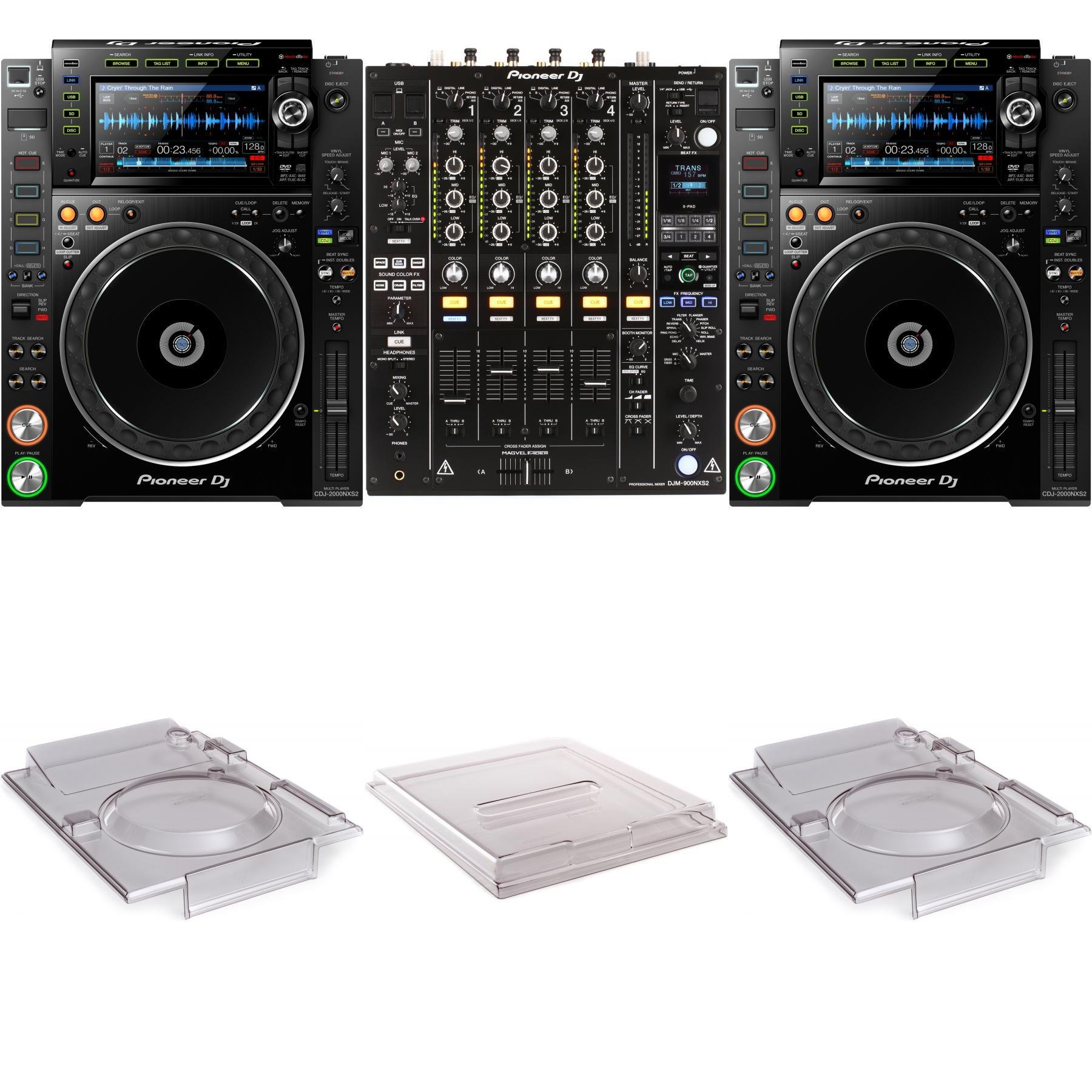 Pioneer Dj Nexus System With 2 Cdj00nxs2 Multi Players Djm9000nxs2 Mixer And Decksaver Covers Sweetwater