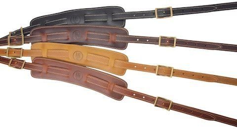 LM Products Vintage Pad Guitar Strap - Luxe Edition, Cognac