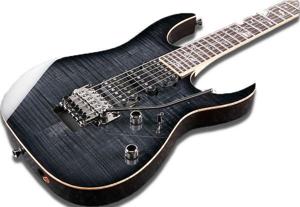 7749e7 xc RG8570Z shadow - Ibanez J Custom RG8570Z BRE Guitar AAAFlame Top Black Rutile