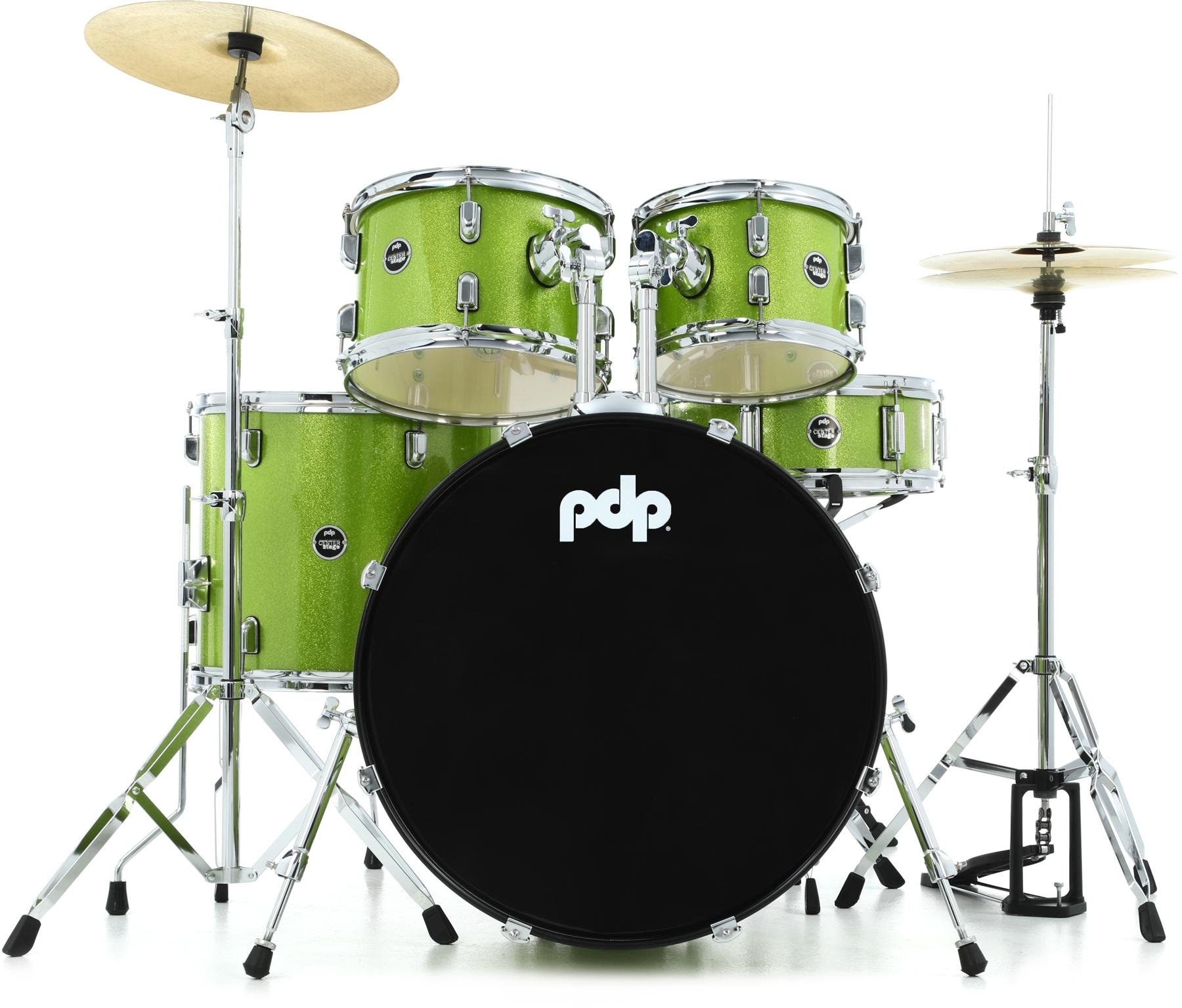 PDP Centerstage Drum Set Electric 5pc Kit PDCE2215KTEL Green Sparkle