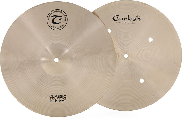 Turkish Cymbals Classic Rapid Hi Hat Cymbals 14 Inches