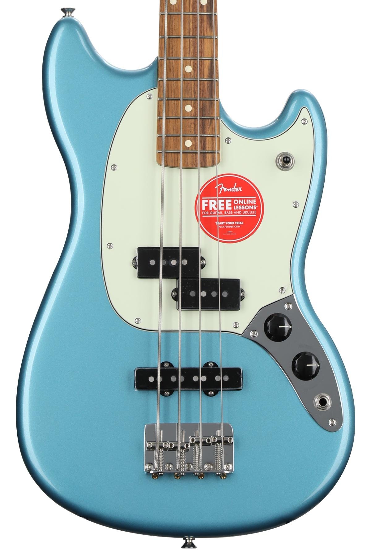 Fender Special Edition Mustang Pj Bass Tidepool With Pau Ferro Fingerboard Sweetwater Usa Exclusive