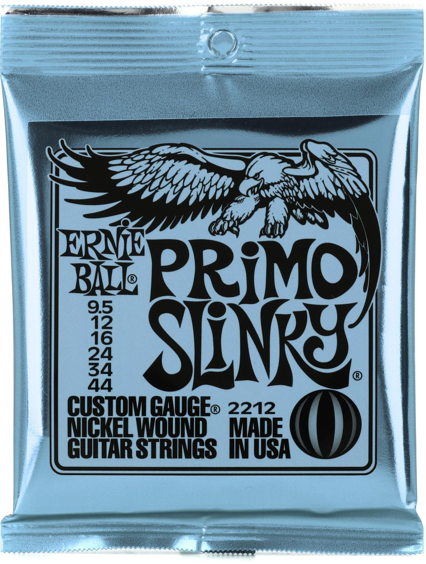 Ernie Ball 2212 Slinky Nickel Wound Electric Guitar Strings 0095 044 Primo Slinky Sweetwater