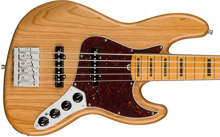 Fender American Ultra Jazz Bass V - Aged Natural with Maple