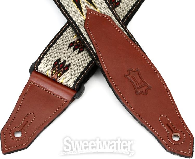 Levy's MSSN80 Jacquard Polypropylene Weave Guitar Strap - Tan Arrow