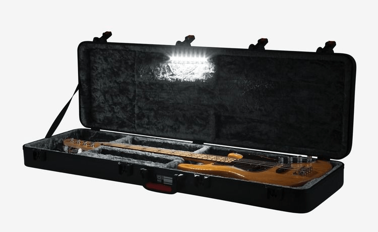Gator GTSA-GTRBASS-LED ATA Molded Bass Guitar Case with TSA 
